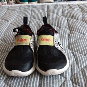 Nike Kids Black and White Slip-On Shoes